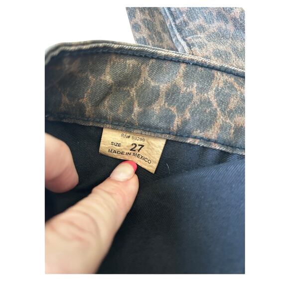 EUC Divine Rights of Denim Leopard High Rise Skinny Pants Brown Women's Size 27 - Picture 10 of 11